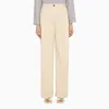 MAISON KITSUNÉ MAISON KITSUNÉ CREAM COTTON TROUSERS