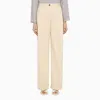 Maison Kitsuné Pleated Straight Pants In White