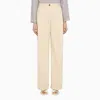 Maison Kitsuné Pleated Straight Pants In White
