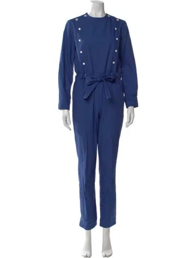 Pre-owned Maison Kitsuné Crew Neck Jumpsuit In Blue