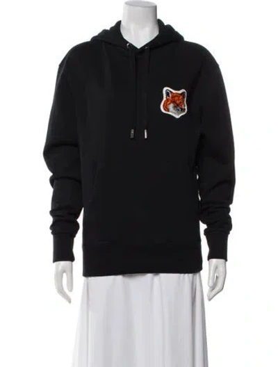 Pre-owned Maison Kitsuné Crew Neck Long Sleeve Hoodie In Black