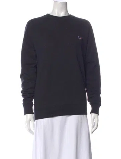 Pre-owned Maison Kitsuné Crew Neck Long Sleeve Sweatshirt In Gray