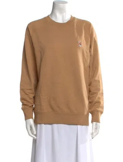 Pre-owned Maison Kitsuné Crew Neck Long Sleeve Sweatshirt In Neutral