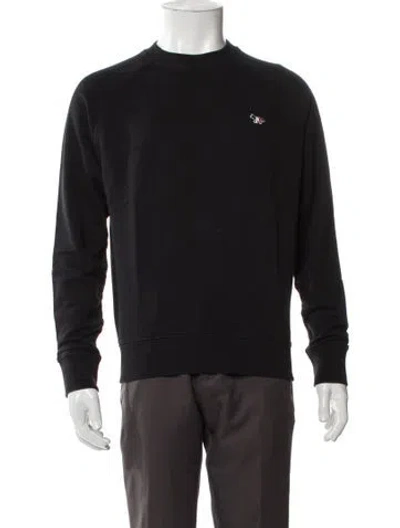 Pre-owned Maison Kitsuné Crew Neck Long Sleeve Sweatshirt W/ Tags In Black