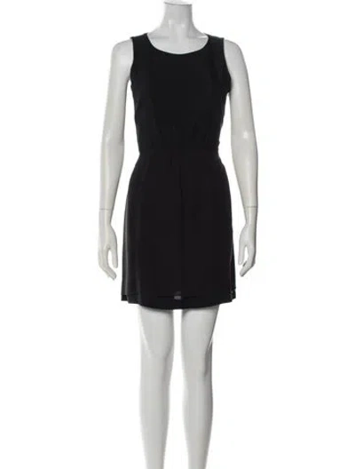 Pre-owned Maison Kitsuné Crew Neck Mini Dress In Blue