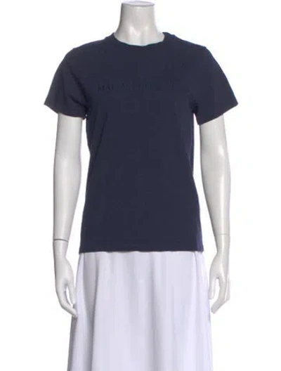 Pre-owned Maison Kitsuné Crew Neck Short Sleeve T-shirt In Blue