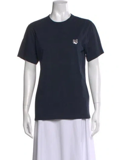 Pre-owned Maison Kitsuné Crew Neck Short Sleeve T-shirt In Blue