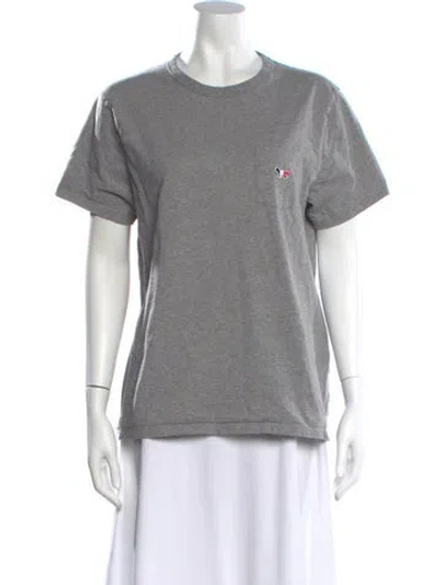 Pre-owned Maison Kitsuné Crew Neck Short Sleeve T-shirt In Gray