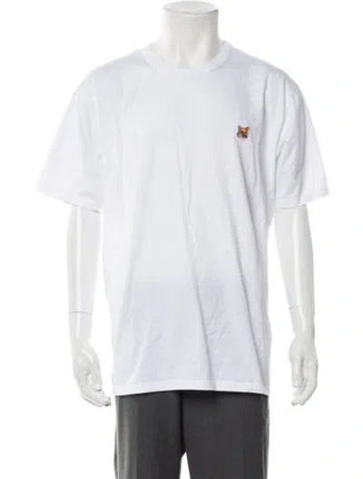 Pre-owned Maison Kitsuné Crew Neck Short Sleeve T-shirt In White