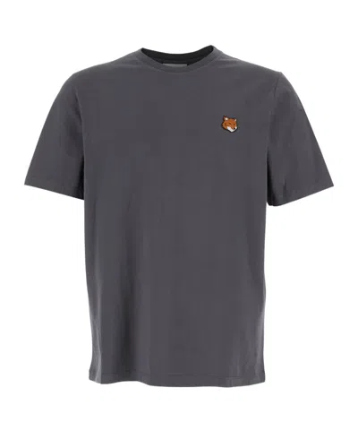 MAISON KITSUNÉ FOX-PATCH CREW-NECK T-SHIRT