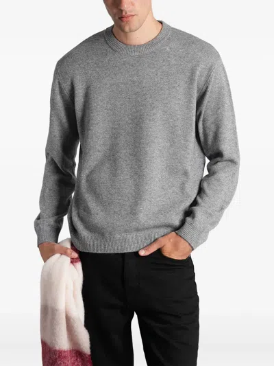 Maison Kitsuné Crew-neck Sweater In Gray