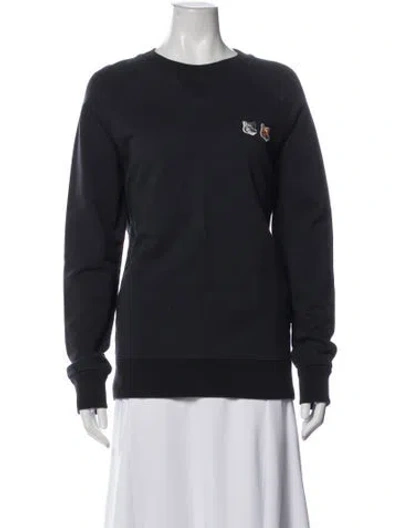 Pre-owned Maison Kitsuné Crew Neck Sweater In Gray