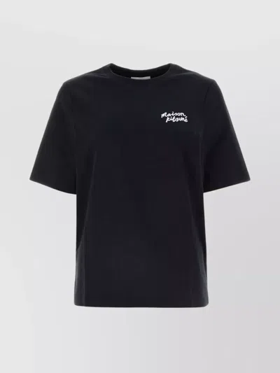 Maison Kitsuné Black Mini Handwriting T-shirt In Multicolor