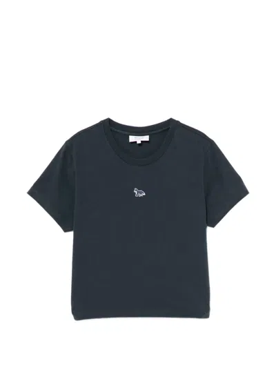 Maison Kitsuné Crew Neck T-shirt In Gray