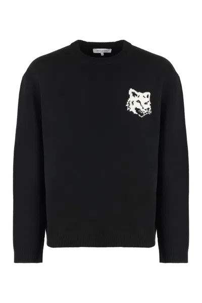 MAISON KITSUNÉ MAISON KITSUNÉ CREW-NECK WOOL SWEATER