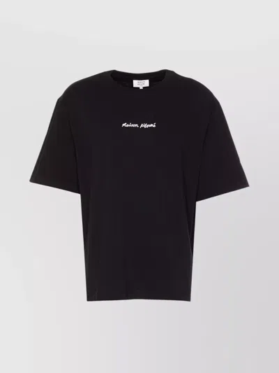Maison Kitsuné Crewneck T-shirt Short Sleeves In Black