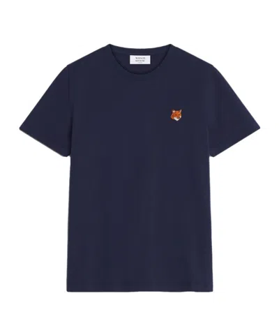 Maison Kitsuné Crew-neck T-shirt In Blue