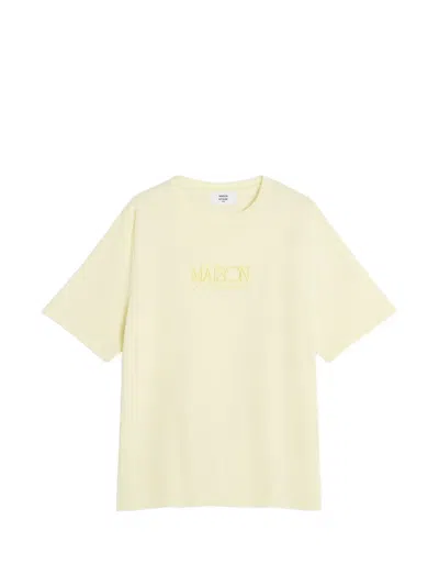 Maison Kitsuné Crew-neck T-shirt In Yellow