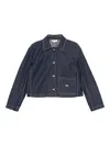Maison Kitsuné Short Denim Jacket Chest Pocket In Blue