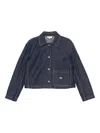 Maison Kitsuné Short Denim Jacket Chest Pocket In Blue