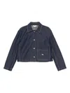 Maison Kitsuné Short Denim Jacket Chest Pocket In Blue