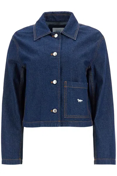 Maison Kitsuné Cropped Denim Jacket For Women