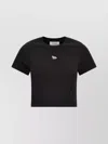 Maison Kitsuné 'cropped Fox' Crew Neck T-shirt