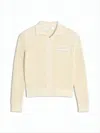 Maison Kitsuné Cropped Ribbed Knit Cardigan With Button-down Front In Neutral