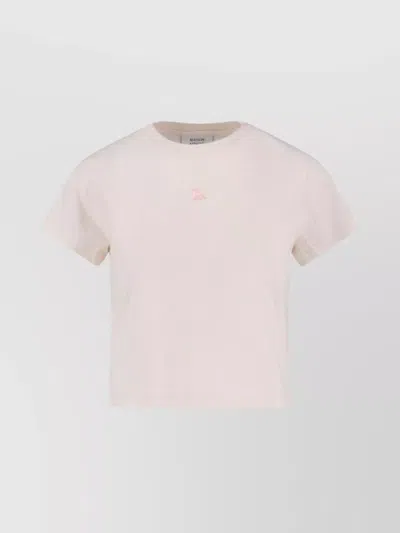MAISON KITSUNÉ CROPPED SHORT SLEEVE CREW NECK TOP