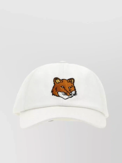 MAISON KITSUNÉ CURVED VISOR BASEBALL CAP WITH FOX PATCH