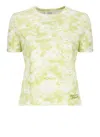 Maison Kitsuné Photographic Daisy Fields Ringer Tee-shirt In Green