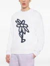 Maison Kitsuné Abstract Daisy Intarsia Sweater In White