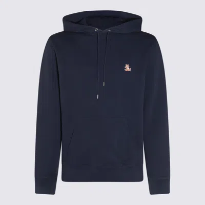 MAISON KITSUNÉ DARK BLUE COTTON SWEATSHIRT