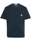 Maison Kitsuné T-shirt With Pocket And Baby Fox Patch In Dark Blue