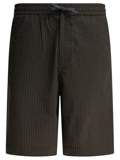 Maison Kitsuné Elasticated Waistband Bermuda Shorts In Green