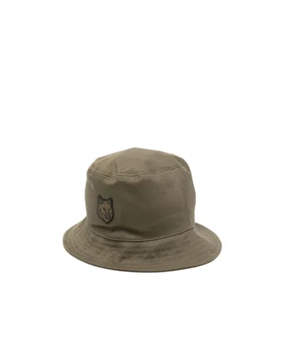 Maison Kitsuné Decal Fisherman's Hat In Green