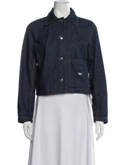 Pre-owned Maison Kitsuné Denim Jacket In Blue