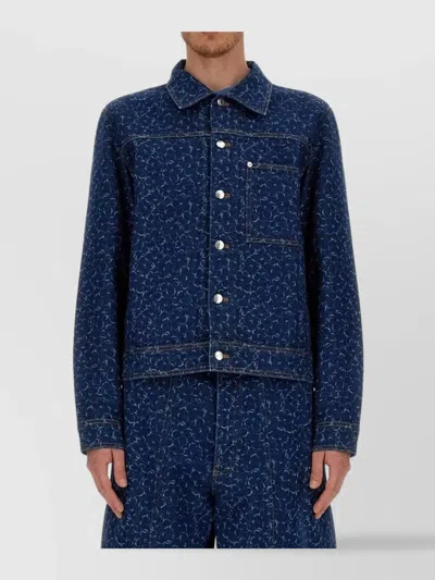 MAISON KITSUNÉ DENIM JACKET CHEST POCKET DETAIL