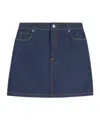 Maison Kitsuné Denim Mini Skirt In Blue