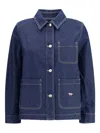 Maison Kitsuné Workwear Denim Jacket In Blue