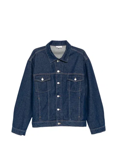 Maison Kitsuné Denim Trucker Jacket In Blue