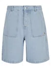 Maison Kitsuné Maison Kitsune' Cotton Denim Short Pants In Light Wash
