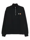 Maison Kitsuné Double Bold Fox Head Cotton Sweatshirt In Black