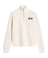 Maison Kitsuné Double Bold Fox Head Half Zip Comfort Sweatshirt In Metallic