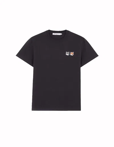 Pre-owned Maison Kitsuné Double Fox Head Patch Classic Teeshirt In Anthracite