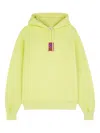 Maison Kitsuné Drawstring Hooded Hoodie In Yellow