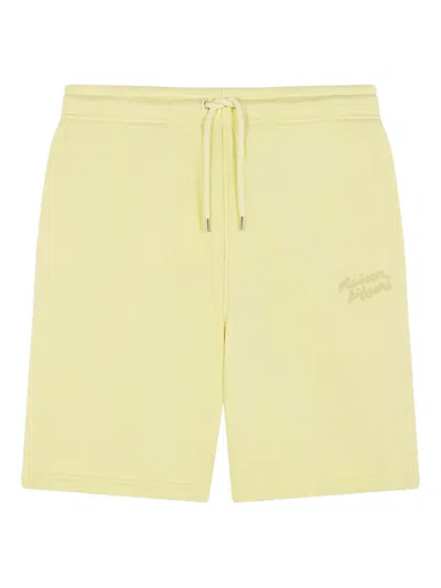 Maison Kitsuné Drawstring Shorts In Yellow
