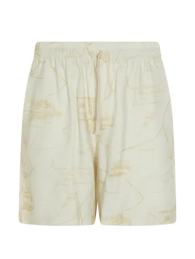 Maison Kitsuné Drawstring Track Shorts In Neutral
