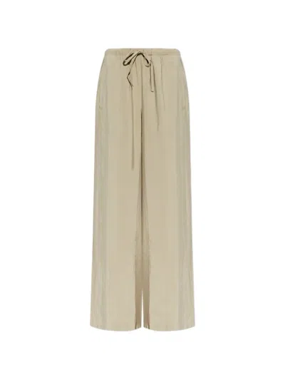 Maison Kitsuné Drawstring Wide-leg Trousers In Neutral