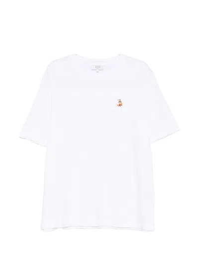 Maison Kitsuné Maison Kitsun Standing Fox Comfort T-shirt In White